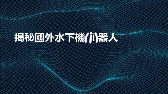 揭秘國外水下機(jī)器人巨頭：誰將問鼎全球領(lǐng)先？